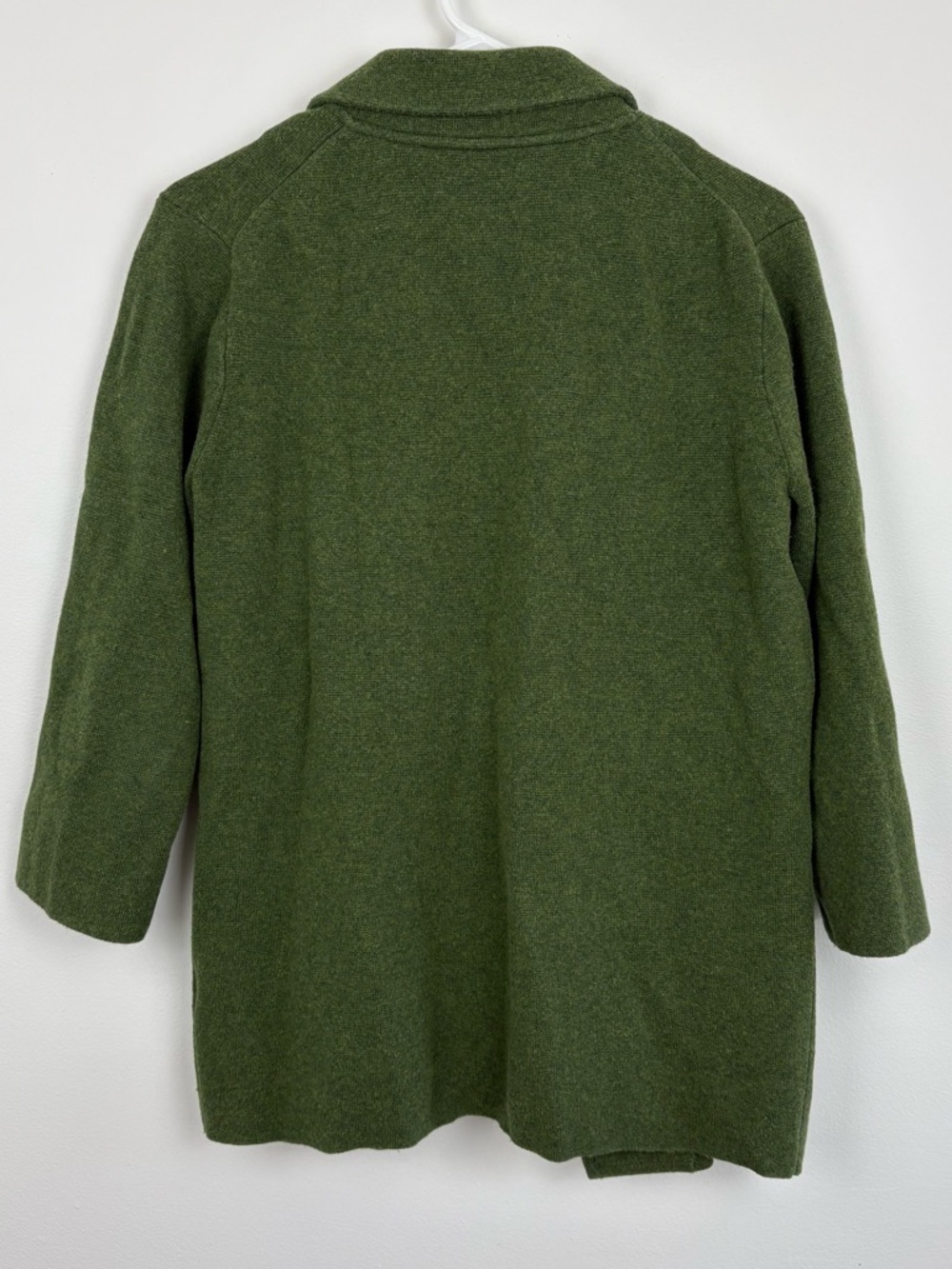 J. Crew Forest Green Crewneck Cardigan Cotton/Wool/Poly blend size Small - Picture 10 of 13